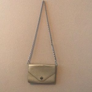 Authentic Tory Burch gold satchel